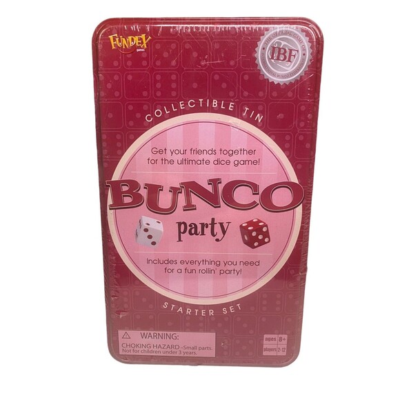 Bunco Party Dice Game 2-12 Players 2004 Fundex Ages 8+ New & Sealed Starter Set - Picture 2 of 8